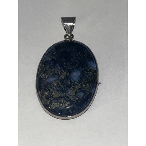Oval Lapis Lazuli Gemstone Pendant - Picture 12 of 13